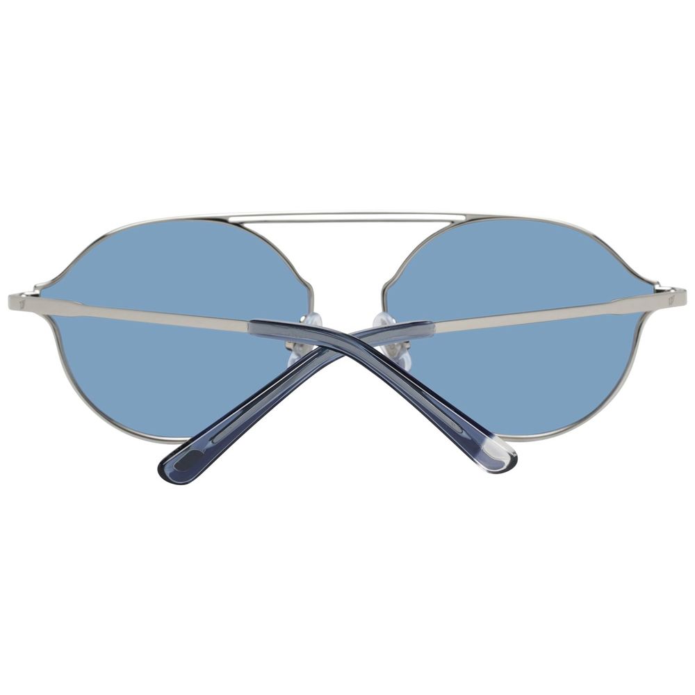 WEB EYEWEAR Silver Metal Sunglasses – Unisex Style with Blue Lenses