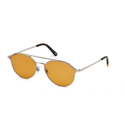 WEB EYEWEAR Silver Metal Sunglasses – Unisex Style with Brown Lenses