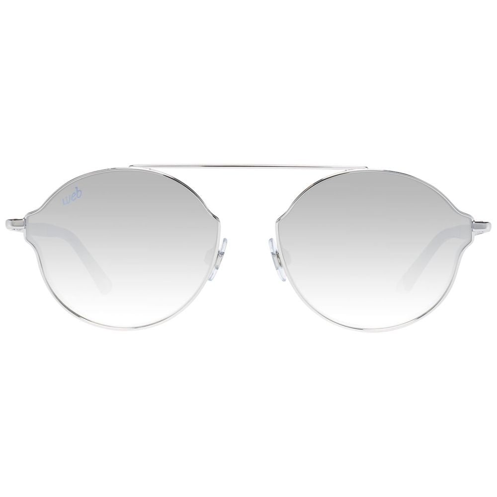WEB EYEWEAR Silver Metal Sunglasses – Unisex Style, Grey Lenses