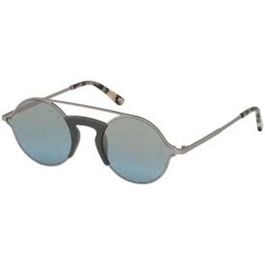 WEB EYEWEAR Silver Metal Sunglasses – Unisex Style, Green Lenses