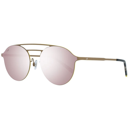 WEB EYEWEAR Unisex Brown Metal Sunglasses with Pink Gold Finish