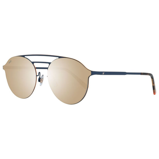 WEB EYEWEAR Unisex Blue Metal Sunglasses – Stylish Gold Finish