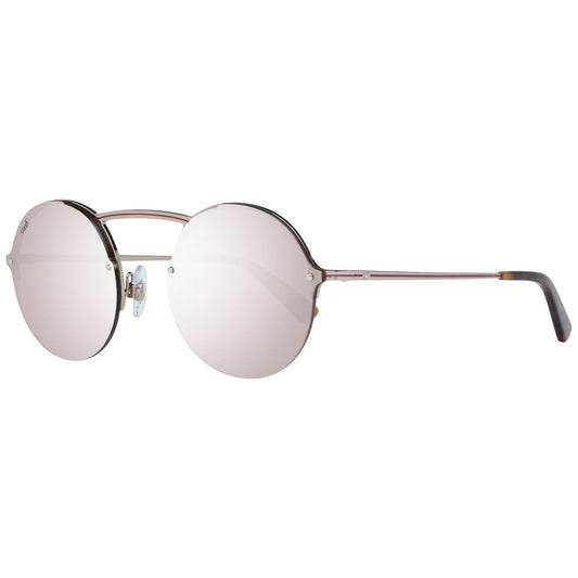 WEB EYEWEAR Silver Metal Sunglasses – Pink Gold Frame, Full UV Protection