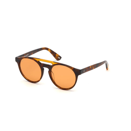 WEB EYEWEAR Unisex Sunglasses – Brown Plastic Frame, Rose Lenses