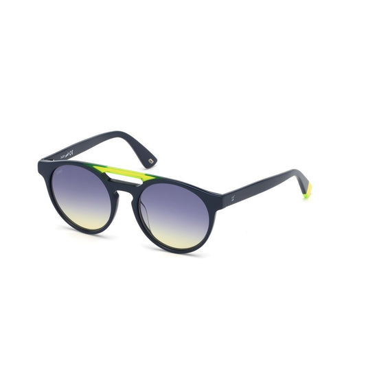 WEB EYEWEAR Unisex Blue Plastic Sunglasses – Gradient Lenses