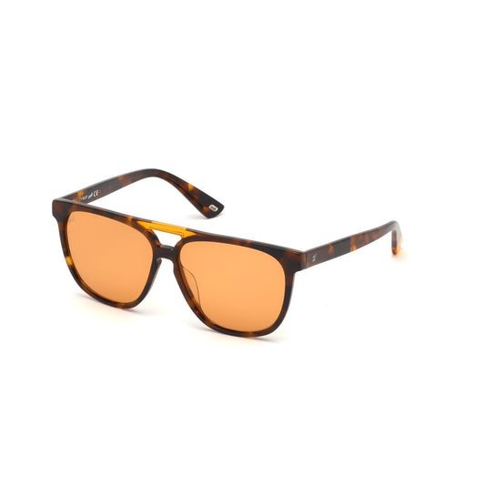 WEB EYEWEAR Unisex Sunglasses – Brown Plastic Frame, Rose Lenses