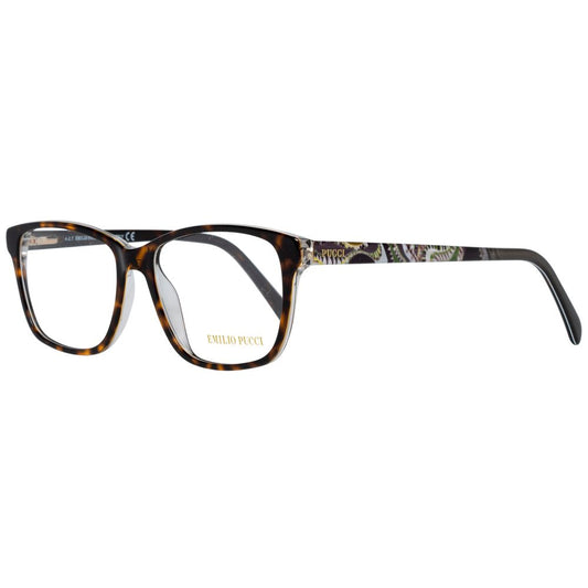 Emilio Pucci Women’s Optical Glasses – Brown Square Frame, 53mm