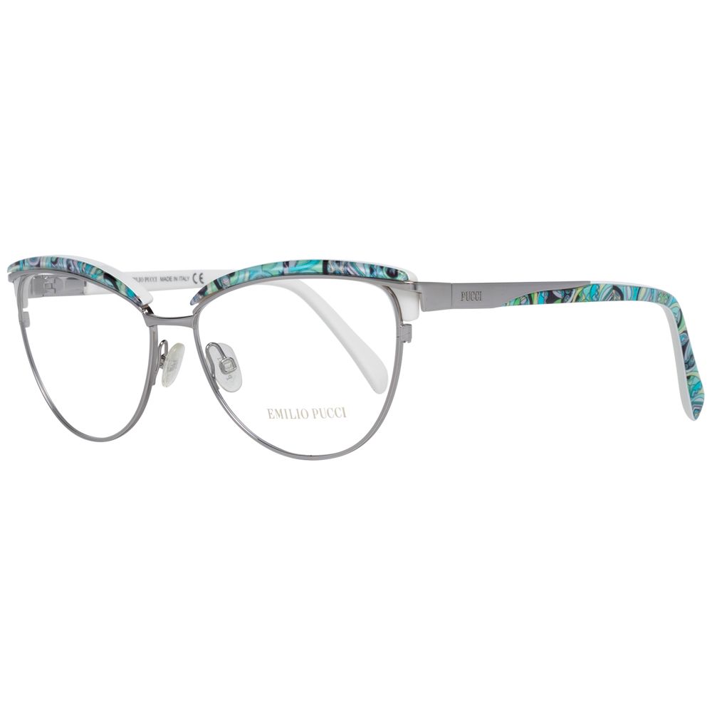 Emilio Pucci Women’s Optical Glasses – Grey Metal Frames, 55mm