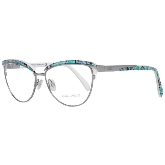 Emilio Pucci Women’s Optical Glasses – Grey Metal Frames, 55mm