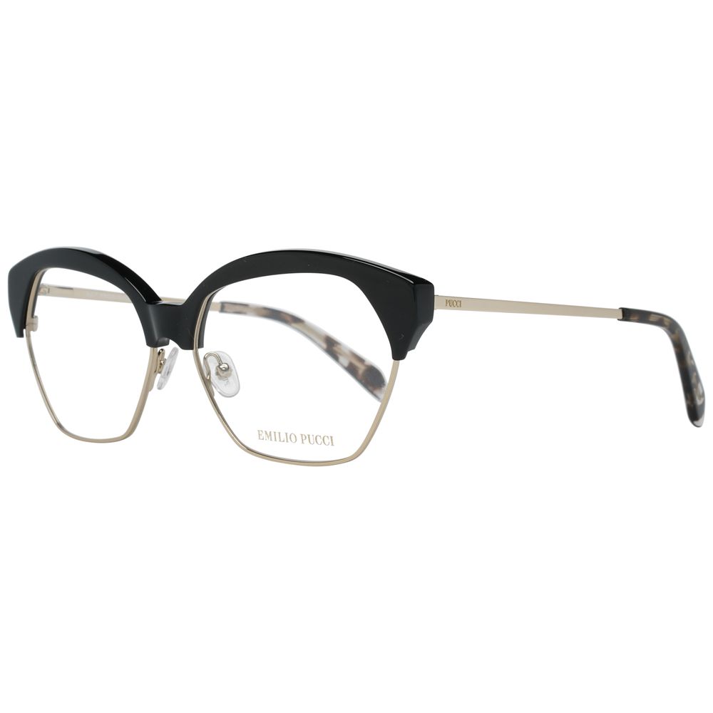 Emilio Pucci Women's Optical Glasses – Black Metal Frames, 56mm