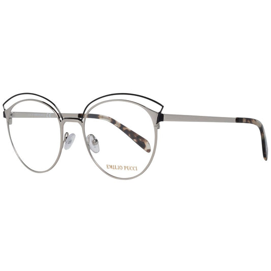 Emilio Pucci Women’s Black Metal Glasses – Square Frames, 49mm