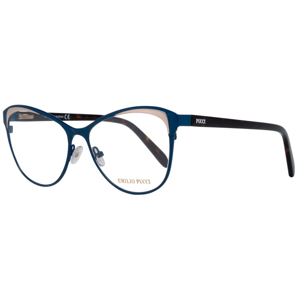 Emilio Pucci Women’s Optical Glasses – Blue Metal Frames, 53mm