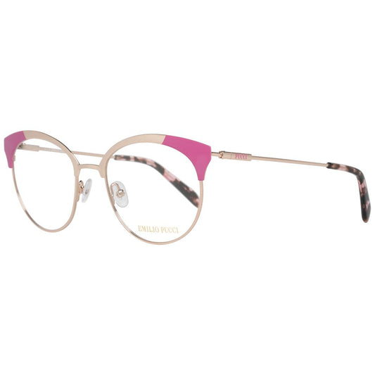 Emilio Pucci Gold Metal Eyeglasses – Stylish Frames, 52mm