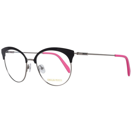 Emilio Pucci Women’s Optical Glasses – Black Metal Frame, 52mm