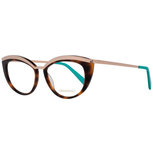 Emilio Pucci Women’s Optical Glasses – Brown Metal Frame, 52mm