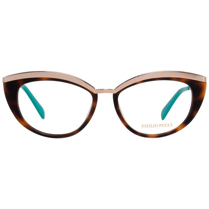 Emilio Pucci Women’s Optical Glasses – Brown Metal Frame, 52mm