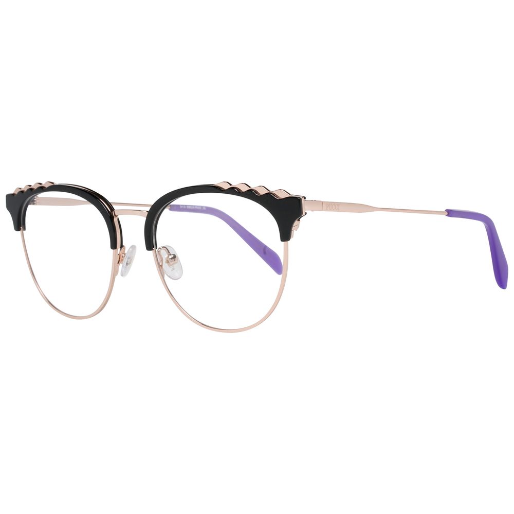Emilio Pucci Women's Optical Glasses – Black Metal Frames, 50mm