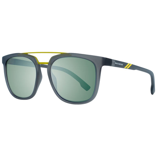 SKECHERS Men's Sunglasses – Gray Metal Frame, Grey Lenses