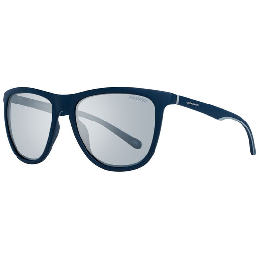 SKECHERS Men’s Sunglasses – Blue Plastic Frame, Grey Lenses