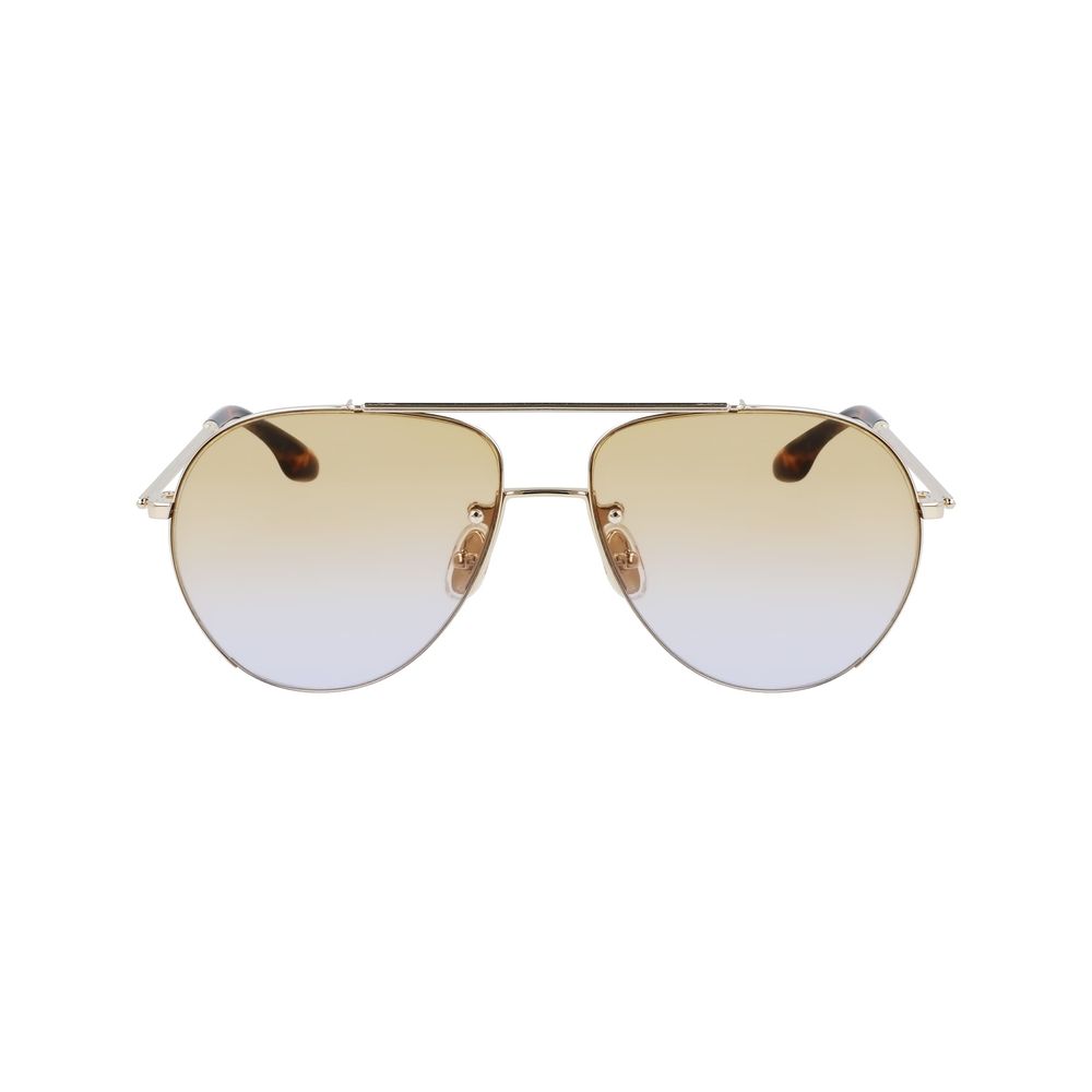 Victoria Beckham Women’s Sunglasses – Gold Metal Frame, Brown Gradient Lenses