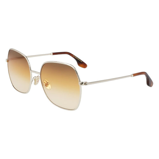Victoria Beckham Women’s Gold Metal Sunglasses with Orange Gradient Lenses
