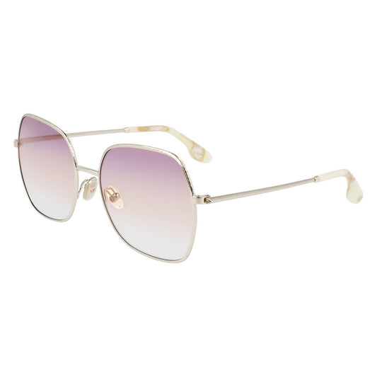 Victoria Beckham Women’s Sunglasses – Dorado Light Metal Frame, Lilac Gradient Lenses