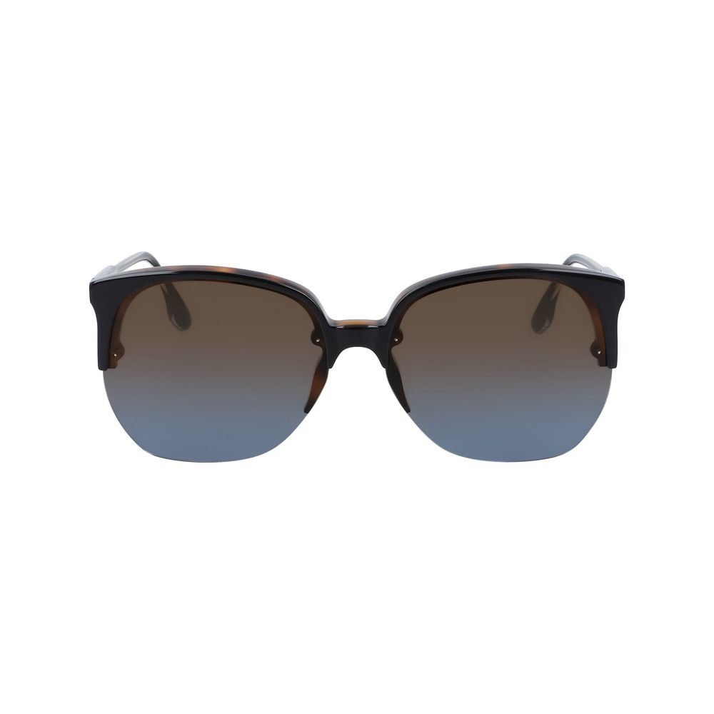 Victoria Beckham Women’s Sunglasses – Black Acetate Frame, Blue Gradient Lenses