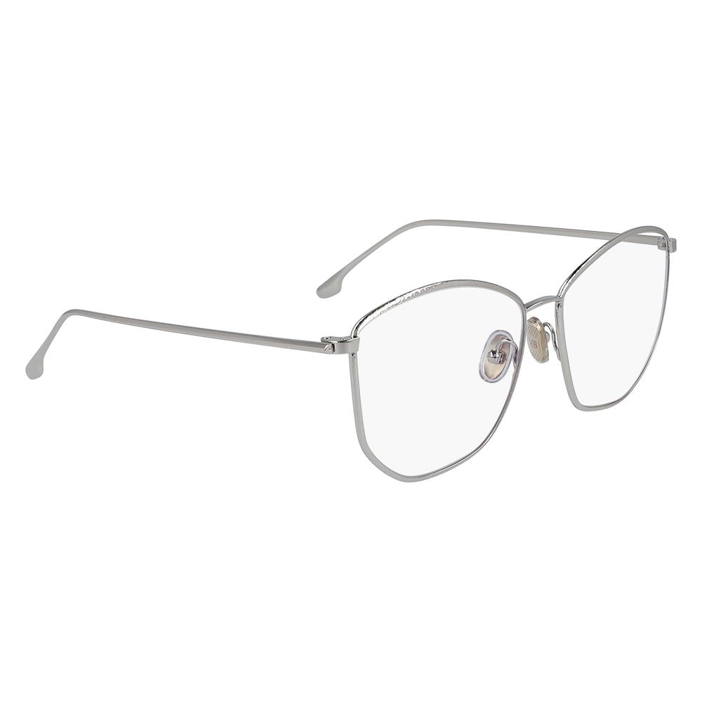 Victoria Beckham Women’s Optical Glasses – Grey Metal Frame, 56mm