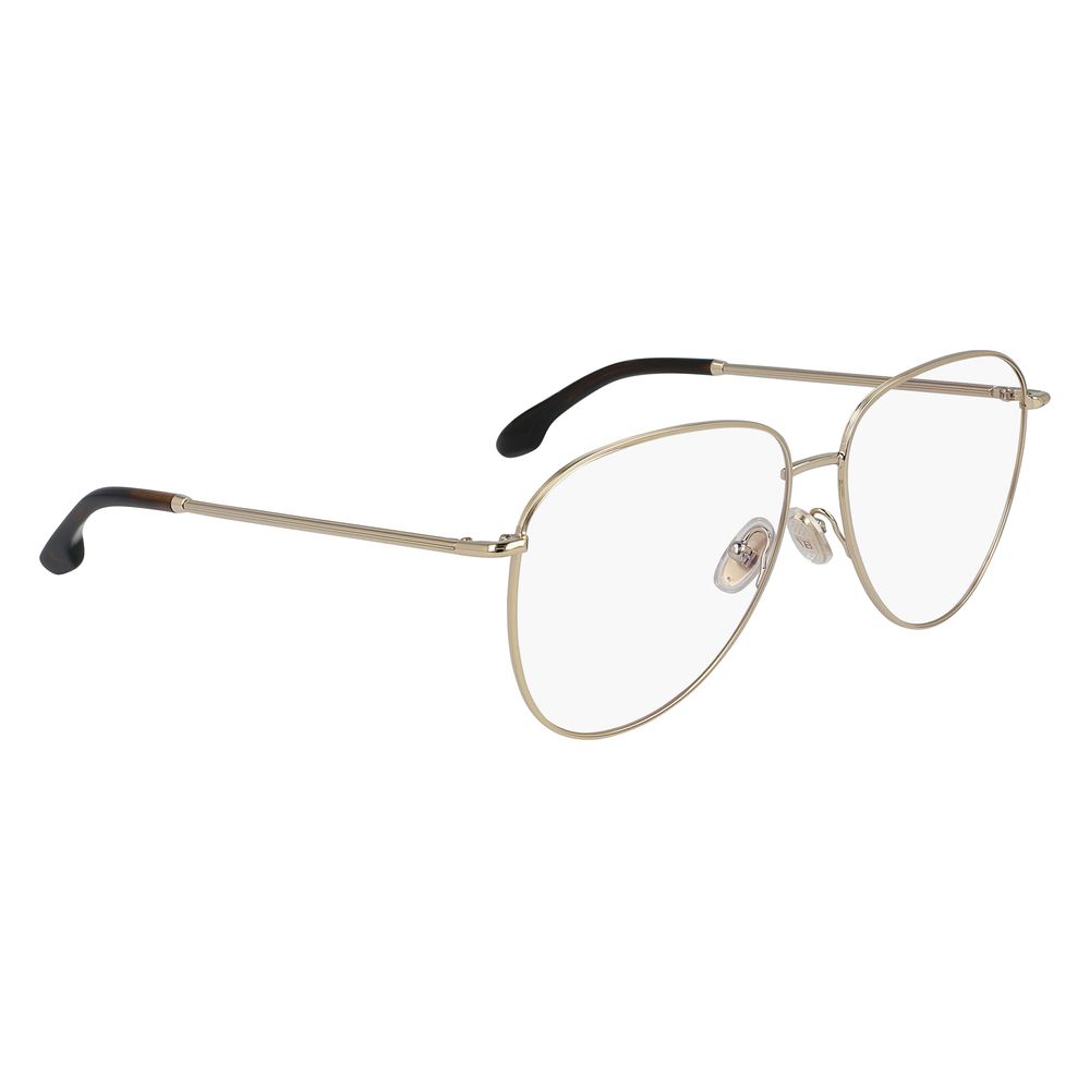 Victoria Beckham Women’s Gold Metal Glasses – 57mm Frames