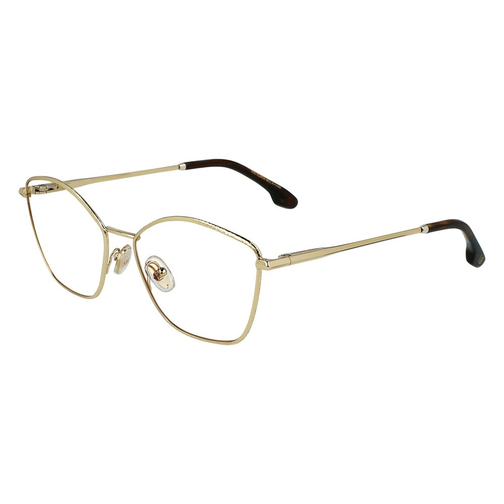 Victoria Beckham Women’s Optical Glasses – Golden Full-Rim Frame, 54mm