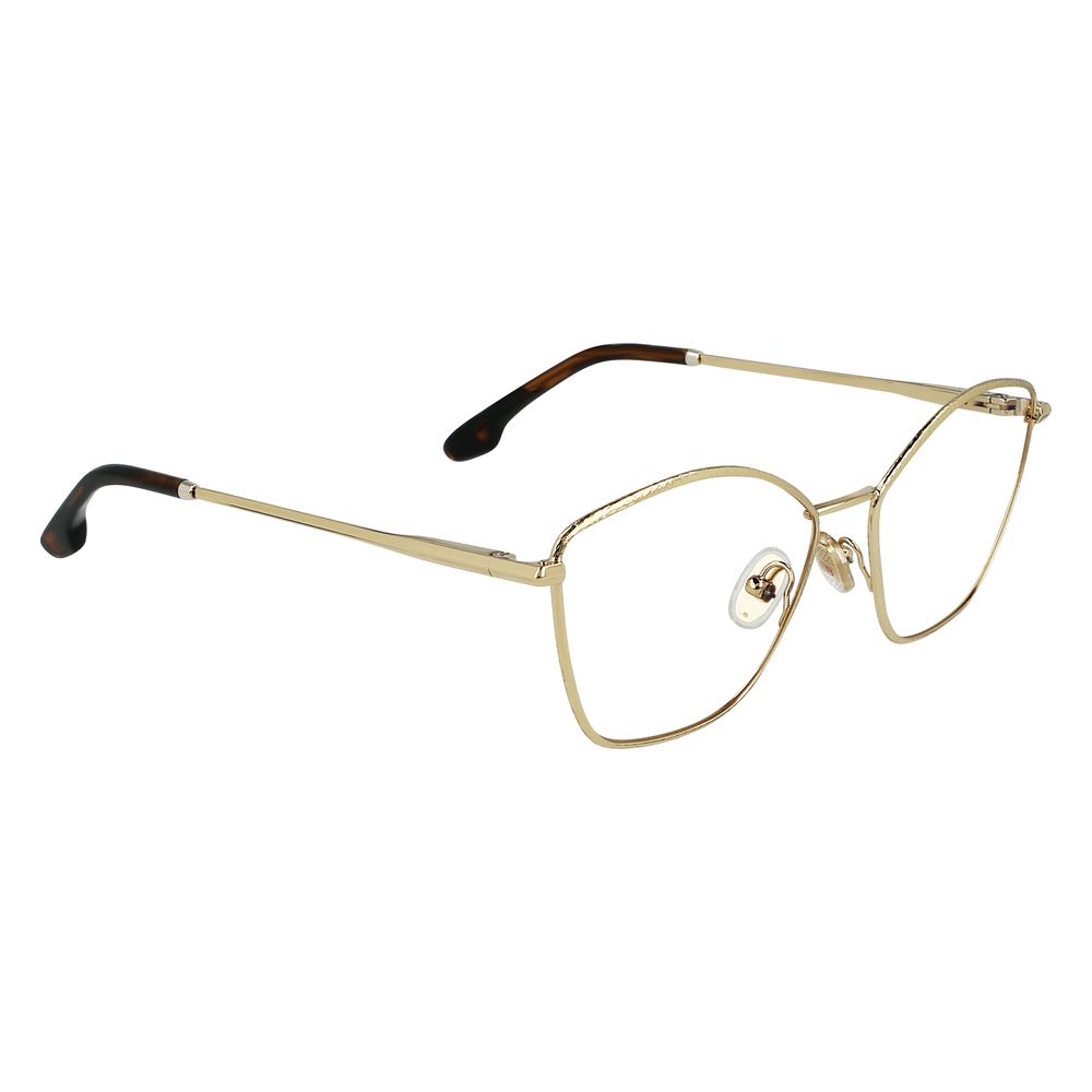 Victoria Beckham Women’s Optical Glasses – Golden Full-Rim Frame, 54mm