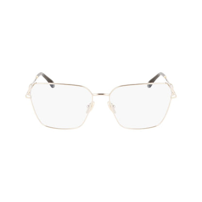 Victoria Beckham Gold Metal Glasses – Elegant Full-Rim Frames