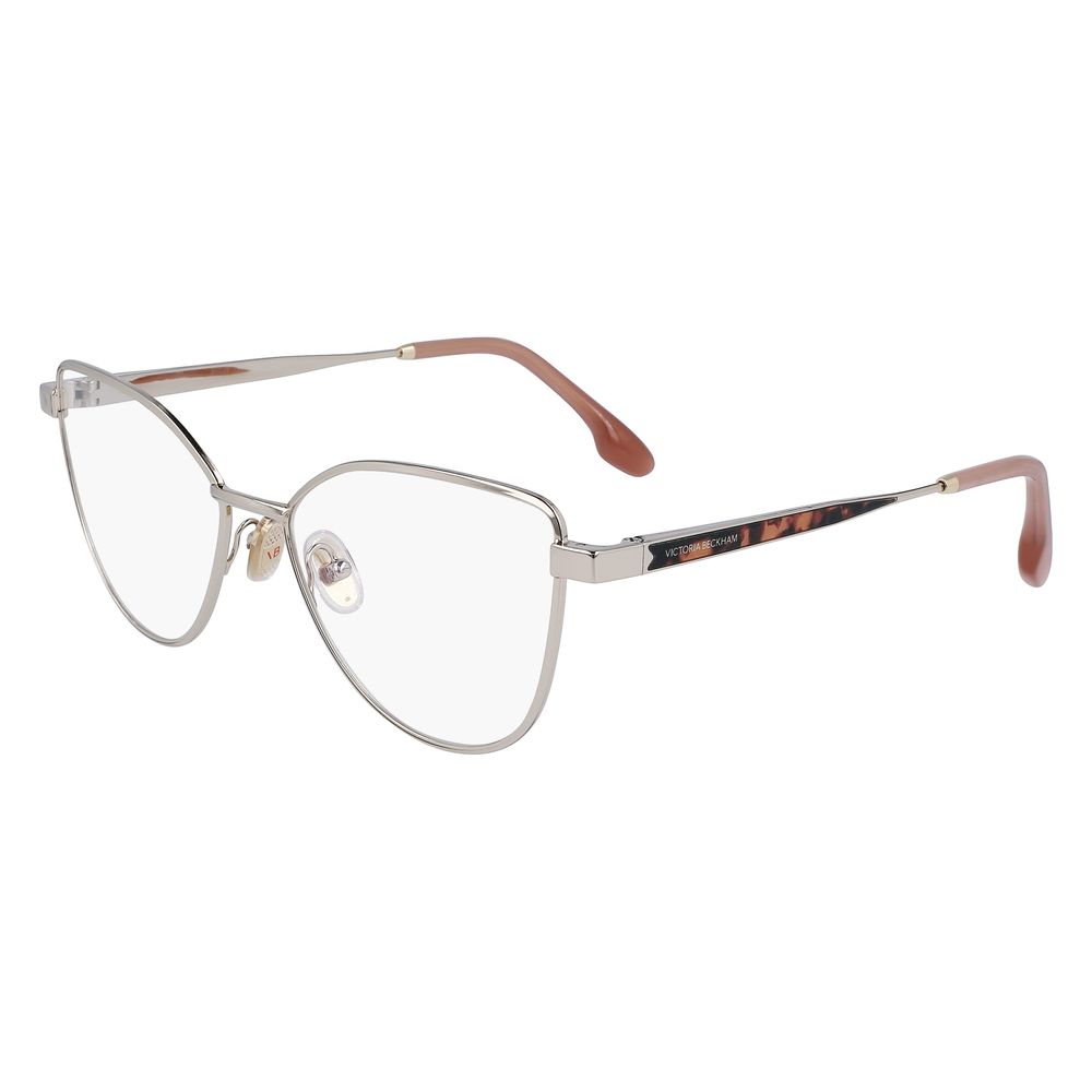 Victoria Beckham Women’s Optical Glasses – Golden Metal Frame, 55mm