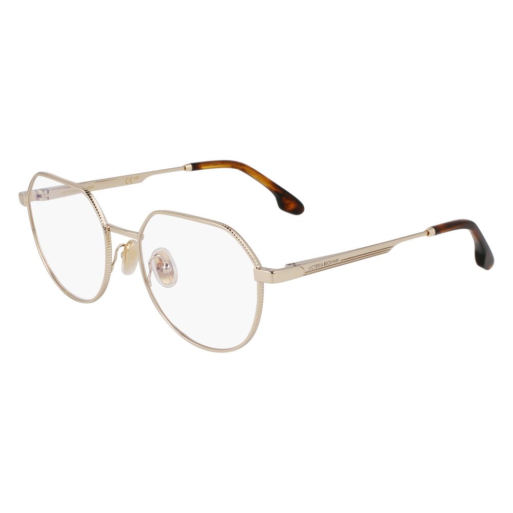Victoria Beckham Gold Metal Glasses – Designer Optical Frames