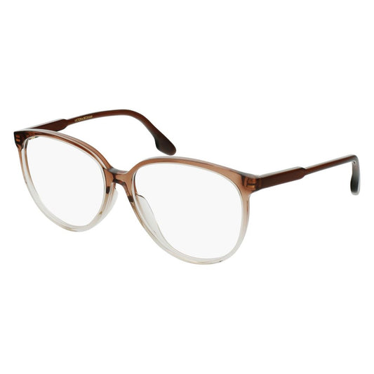 Victoria Beckham Brown Acetate Glasses – Square Full-Rim Frame