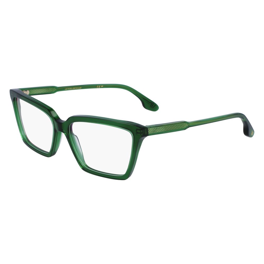Victoria Beckham Women’s Optical Glasses – Green Square Frame, 55mm