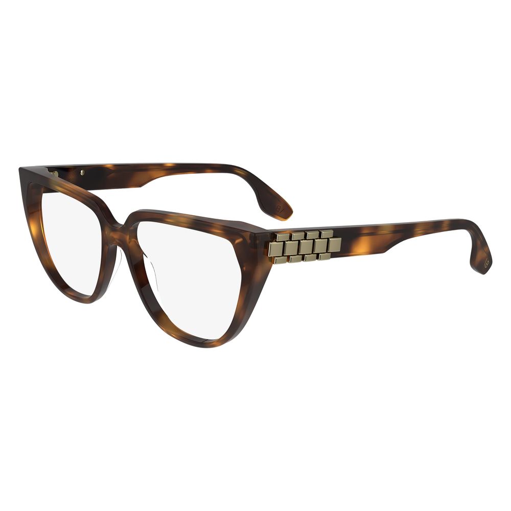 Victoria Beckham Women’s Oval Optical Glasses – Brown Full-Rim Frame, 54mm