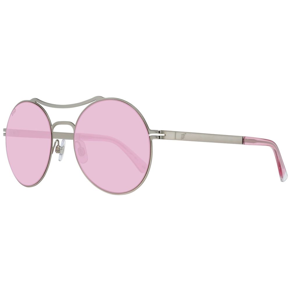 WEB EYEWEAR Women’s Gold Metal Sunglasses – Pink Lenses