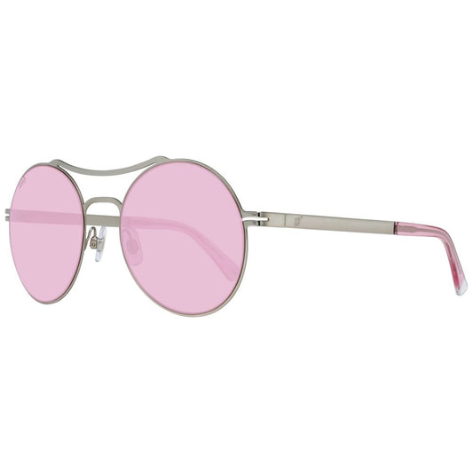 WEB EYEWEAR Women’s Gold Metal Sunglasses – Pink Lenses