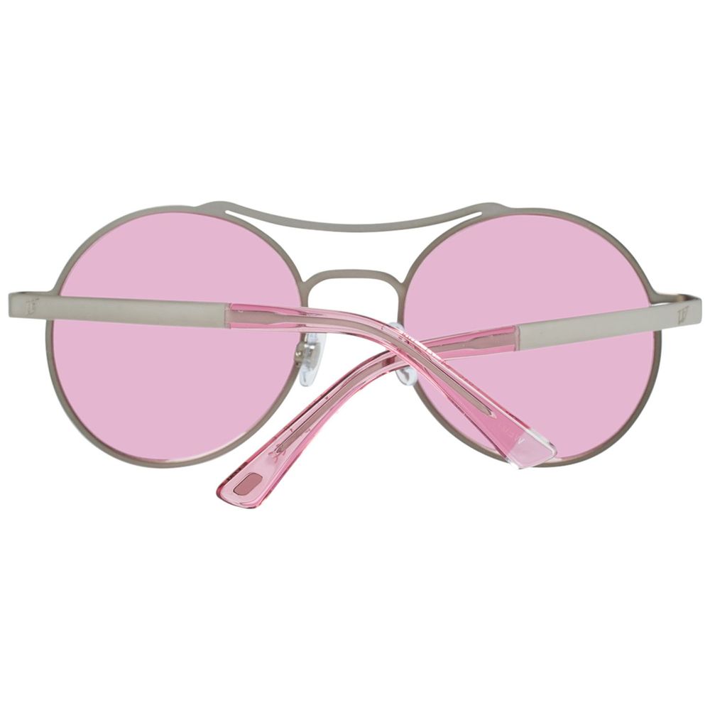 WEB EYEWEAR Women’s Gold Metal Sunglasses – Pink Lenses