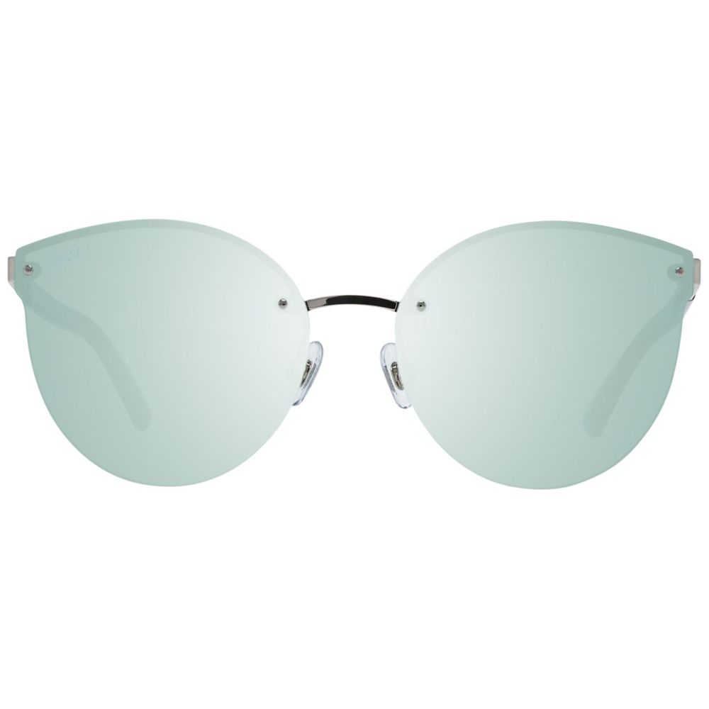 WEB EYEWEAR Women's Silver Metal Sunglasses – Blue Lenses