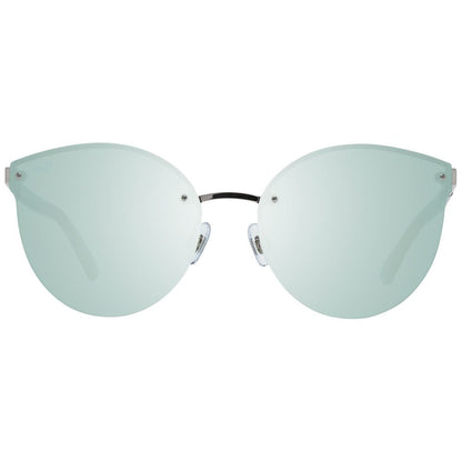 WEB EYEWEAR Women's Silver Metal Sunglasses – Blue Lenses