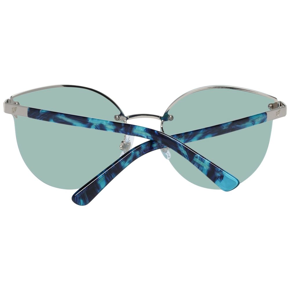 WEB EYEWEAR Women's Silver Metal Sunglasses – Blue Lenses