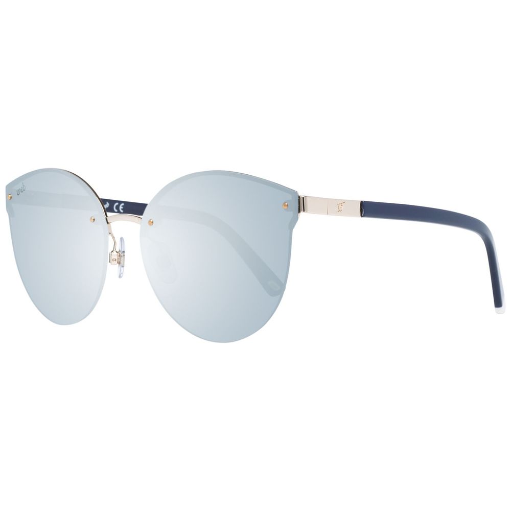 WEB EYEWEAR Women’s Sunglasses – Gold Metal Frame, Blue Lenses