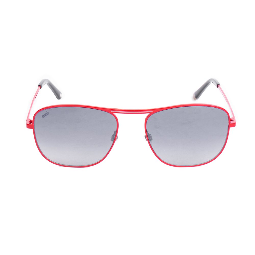 WEB EYEWEAR Multicolor Metal Sunglasses – Red Frame, Grey Lenses