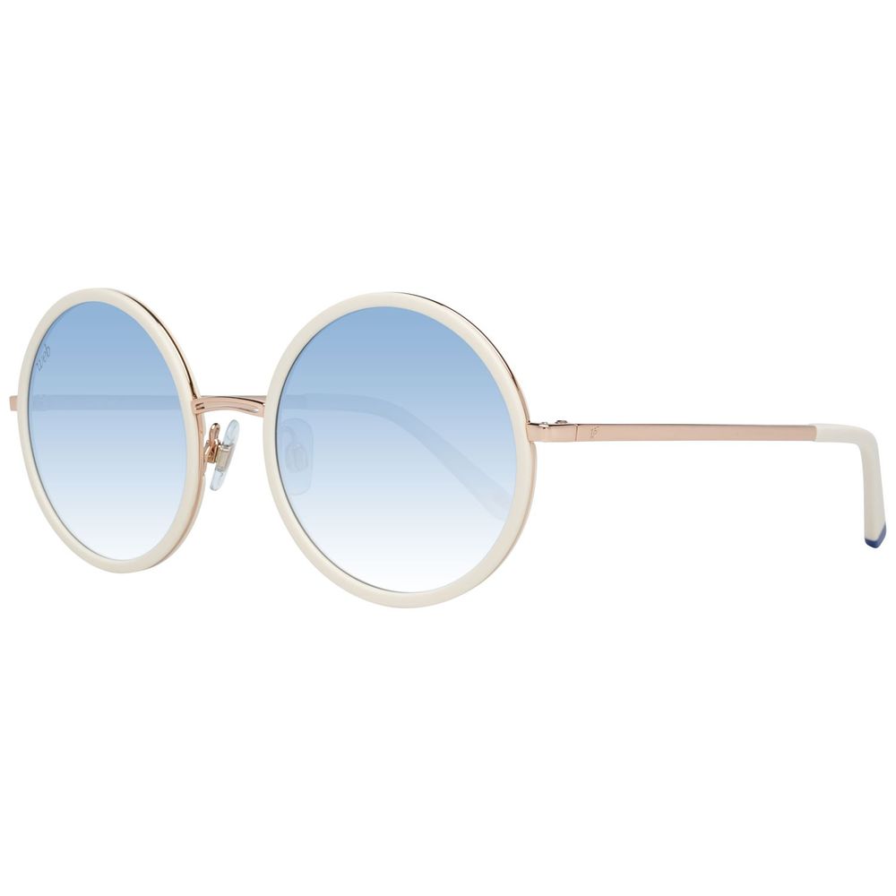 WEB EYEWEAR Women’s Sunglasses – Beige Metal Frame, Blue Lenses