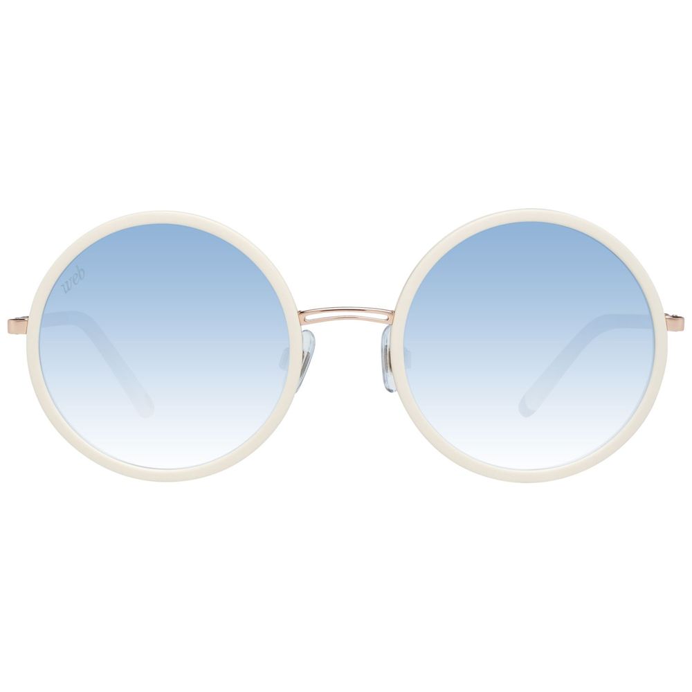 WEB EYEWEAR Women’s Sunglasses – Beige Metal Frame, Blue Lenses