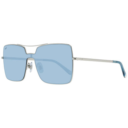 WEB EYEWEAR Women's Sunglasses – Silver Metal Frame, Blue Lenses