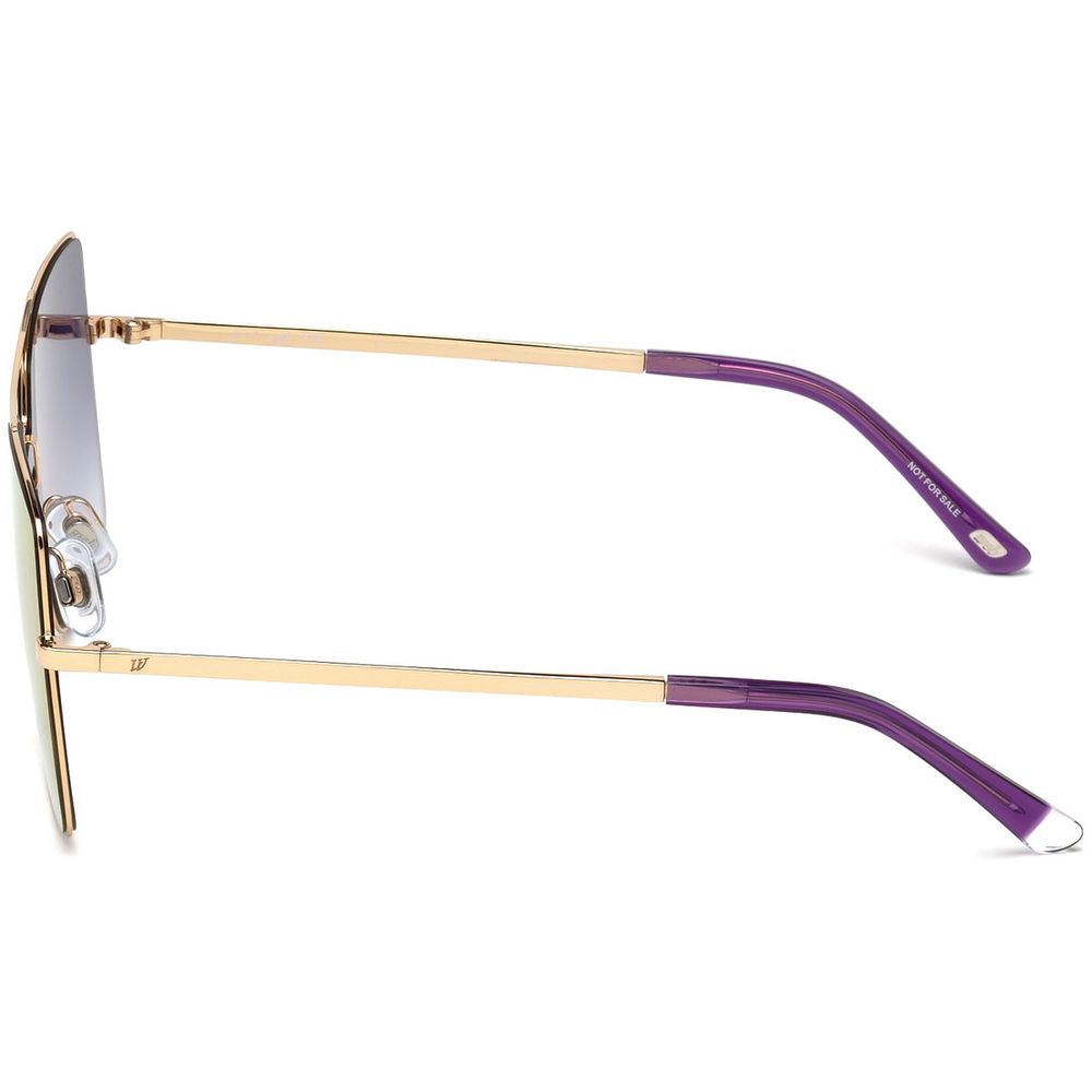 WEB EYEWEAR Women's Sunglasses – Golden Metal Frame, Lilac Lenses