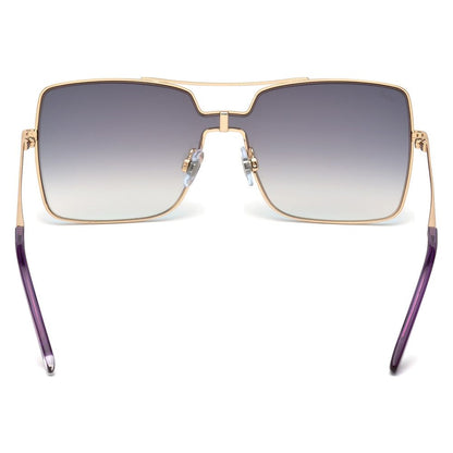 WEB EYEWEAR Women's Sunglasses – Golden Metal Frame, Lilac Lenses